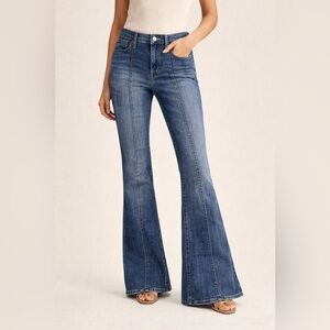 NEW Lucky Brand Mid-Blue High-Rise Flared Jeans